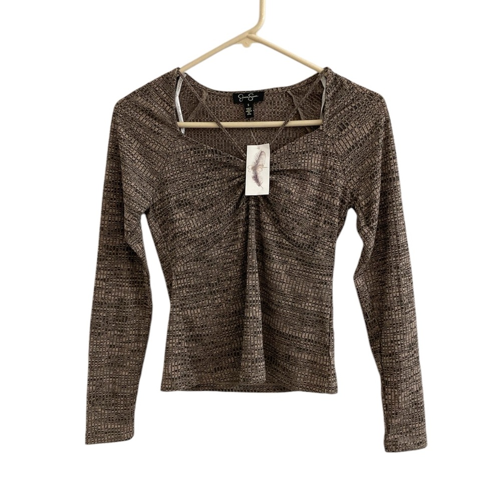 Jessica Simpson Women's Inara Knit Sweetheart-Neckline Top Size S Rose Cloud NWT